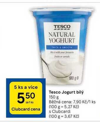 Tesco Tesco jogurt bílý 150 g nabídka