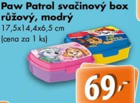 Coop Paw Patrol svačinový box růžový, modrý nabídka
