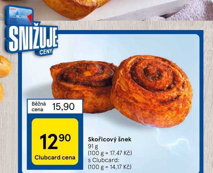 Tesco Skořicový šnek 91 g nabídka