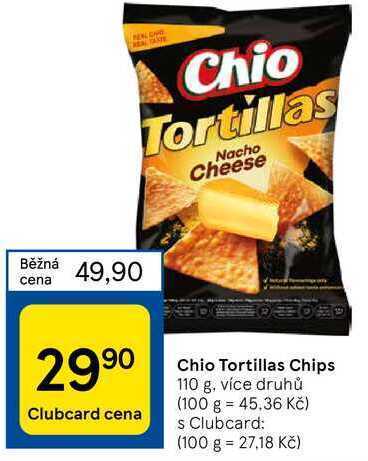 Tesco Chio tortillas chips 110 g nabídka