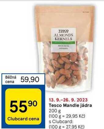 Tesco Tesco mandle jádra 200 g nabídka