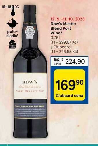 Tesco Dow's master blend port wine* 0,75 l nabídka