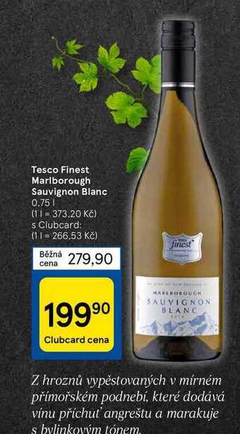 Tesco Tesco finest marlborough sauvignon blanc 0.75 1 nabídka