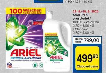 Tesco Ariel prací prostředek* 100 pd nabídka