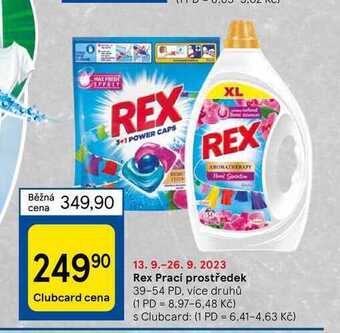 Tesco Rex prací prostředek 39-54 pd nabídka