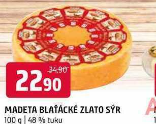 Terno Madeta blaťácké zlato sýr 100 g nabídka