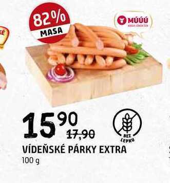 Terno Vídeňské párky extra 100 g nabídka