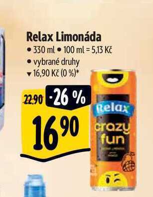 Albert Relax limonáda 330 ml nabídka