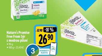 Albert Nature's promise free from sýr s modrou plísní • 115 g nabídka