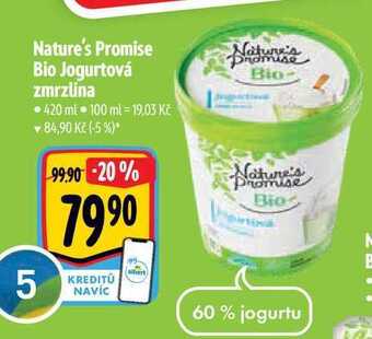 Albert Nature's promise bio jogurtová zmrzlina • 420 ml nabídka