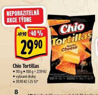 Albert Chio tortillas 110 g nabídka
