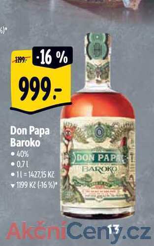 Albert Don papa baroko • 40% • 0,7 l nabídka