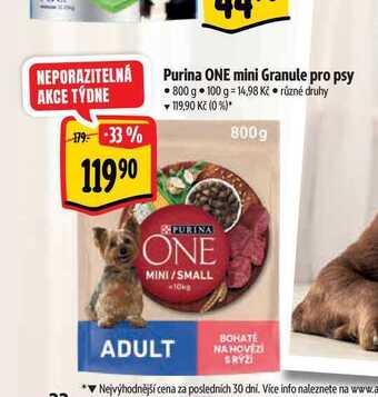 Albert Purina one mini granule pro psy 800 g nabídka
