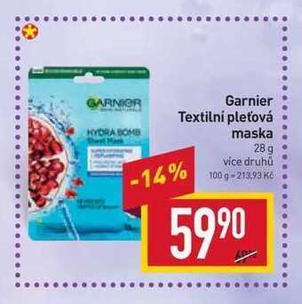 Billa Garnier textilní pleťová maska 28 g nabídka