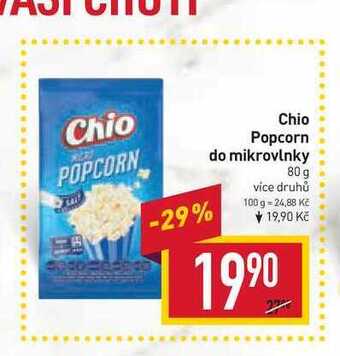 Billa Chio popcorn do mikrovlnky 80 g nabídka