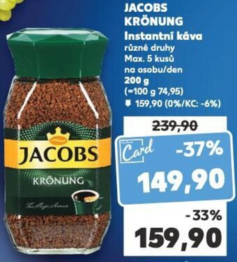 Kaufland JACOBS KRÖNUNG Instantní káva nabídka