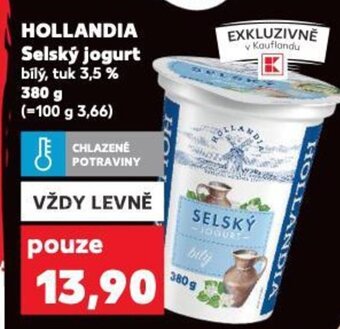 Kaufland HOLLANDIA Selský jogurt nabídka