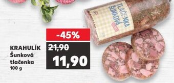 Kaufland KRAHULIK Šunková tlačenka 100 g nabídka