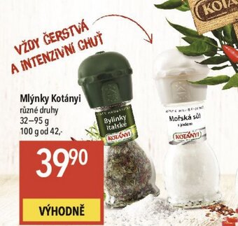 Globus Mlýnky Kotányi nabídka