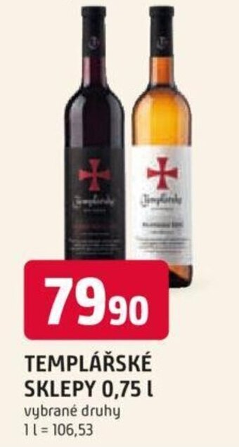 Trefa TEMPLÁŘSKÉ SKLEPY 0,75 l nabídka
