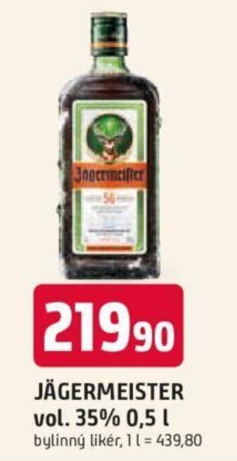 Trefa JÄGERMEISTER vol. 35% 0,5 l nabídka