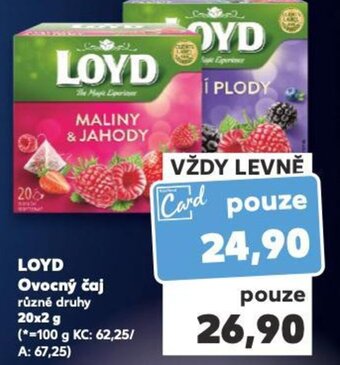 Kaufland LOYD Ovocný čaj nabídka