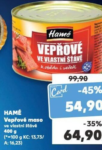 Kaufland HAMÉ Vepřové maso nabídka