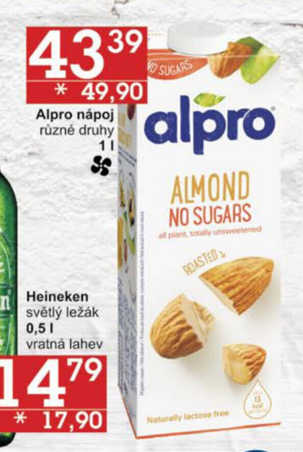 Jip Alpro nápoj nabídka