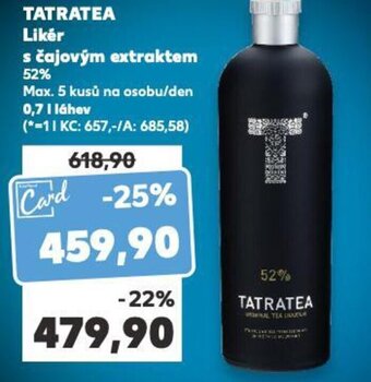Kaufland TATRATEA Likér s čajovým extraktem nabídka