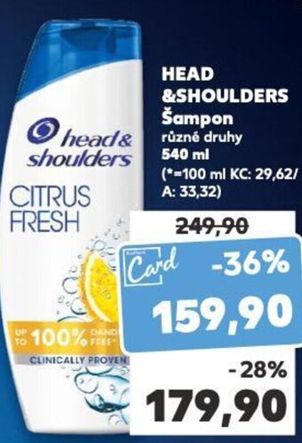 Kaufland HEAD &SHOULDERS Šampon nabídka