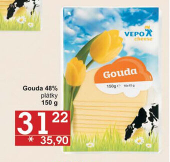 Jip Gouda 48% plátky 150 g nabídka