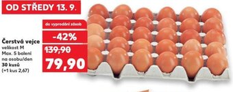 Kaufland Čerstvá vejce nabídka