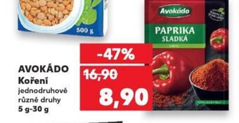 Kaufland AVOKÁDO Koření nabídka