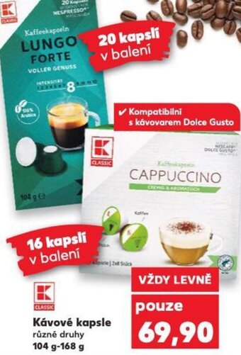 Kaufland Kávové kapsle nabídka