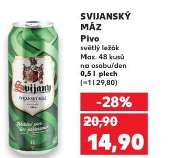 Kaufland SVIJANSKÝ MÁZ Pivo nabídka