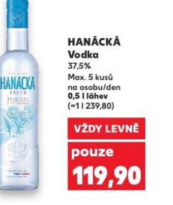 Kaufland HANÁCKÁ Vodka nabídka