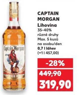Kaufland CAPTAIN MORGAN Lihovina nabídka