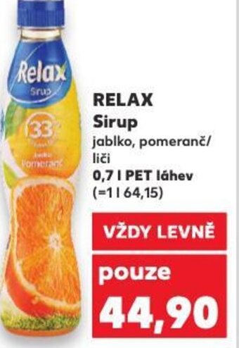 Kaufland RELAX Sirup nabídka