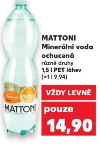 Kaufland MATTONI Minerální voda ochucená nabídka