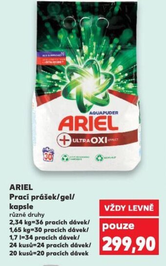 Kaufland ARIEL Prací prášek/gel/ kapsle nabídka