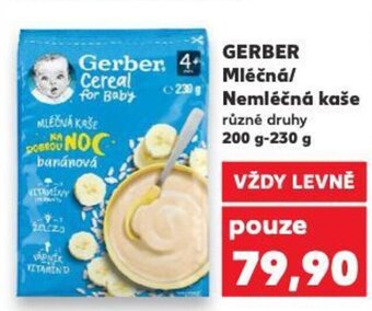 Kaufland GERBER Mléčná/ Nemléčná kaše nabídka