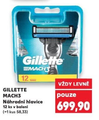 Kaufland GILLETTE MACH3 Náhradní hlavice nabídka