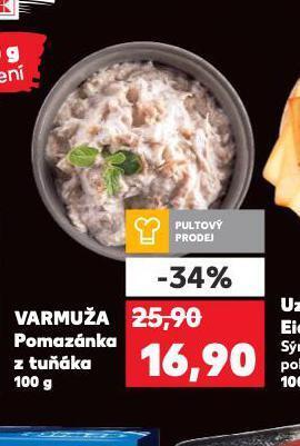 Kaufland Varmuža pomazánka z tuňáka nabídka