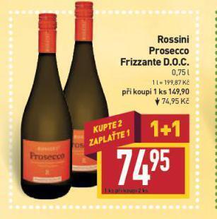 Billa Rossini prosecco frizzante nabídka