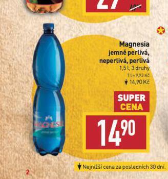 Billa Magnesia nabídka