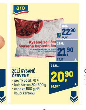 Makro Zelí kysané červené nabídka