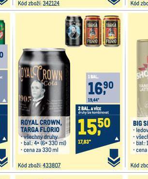 Makro Royal crown cola nabídka
