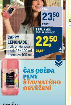Makro Cappy lemonade nabídka