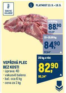 Makro Vepřová plec bez kosti nabídka