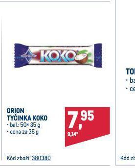 Makro Orion tyčinka koko nabídka